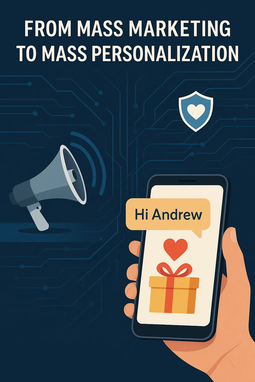 Person browsing personalized content on a phone